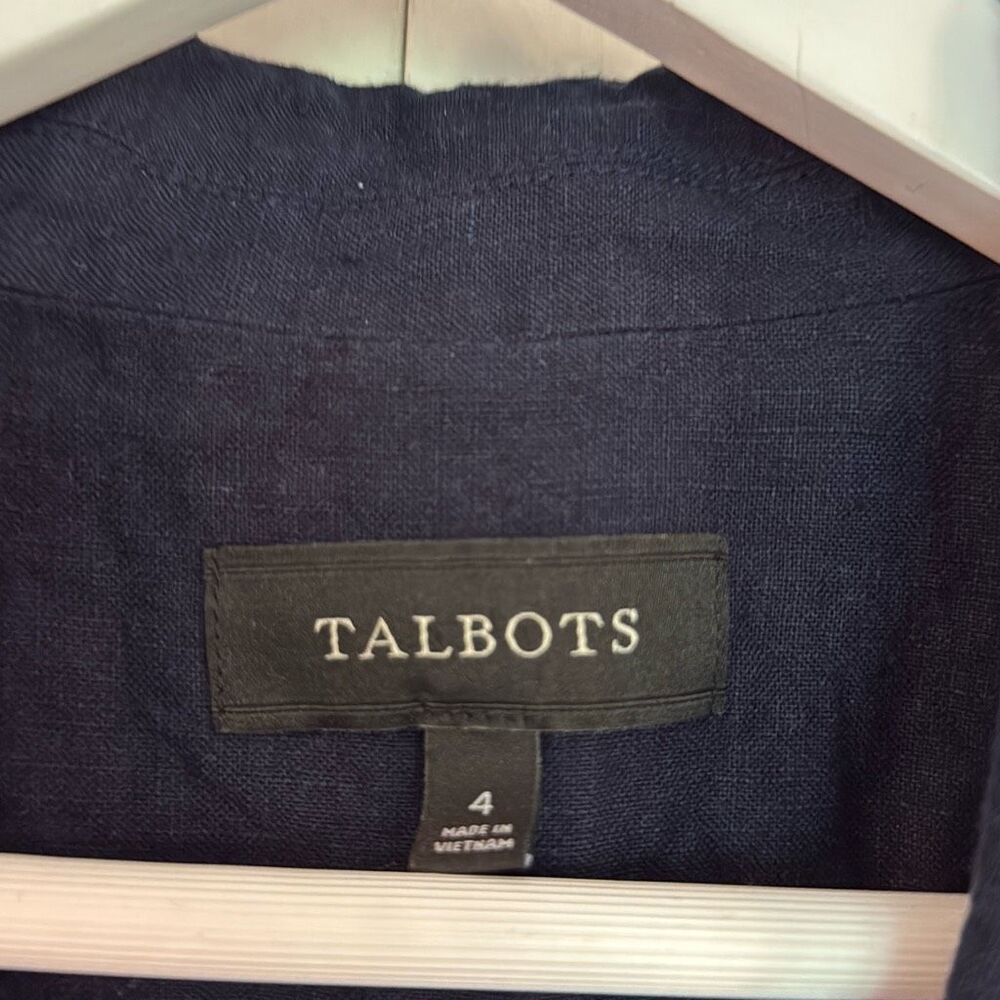 Talbots 100% Linen Classic Single Button Blazer 4 - image 4